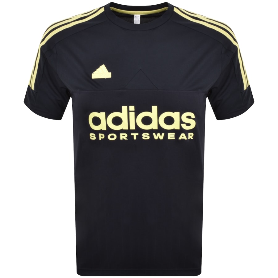 Mens navy adidas t shirt hot sale